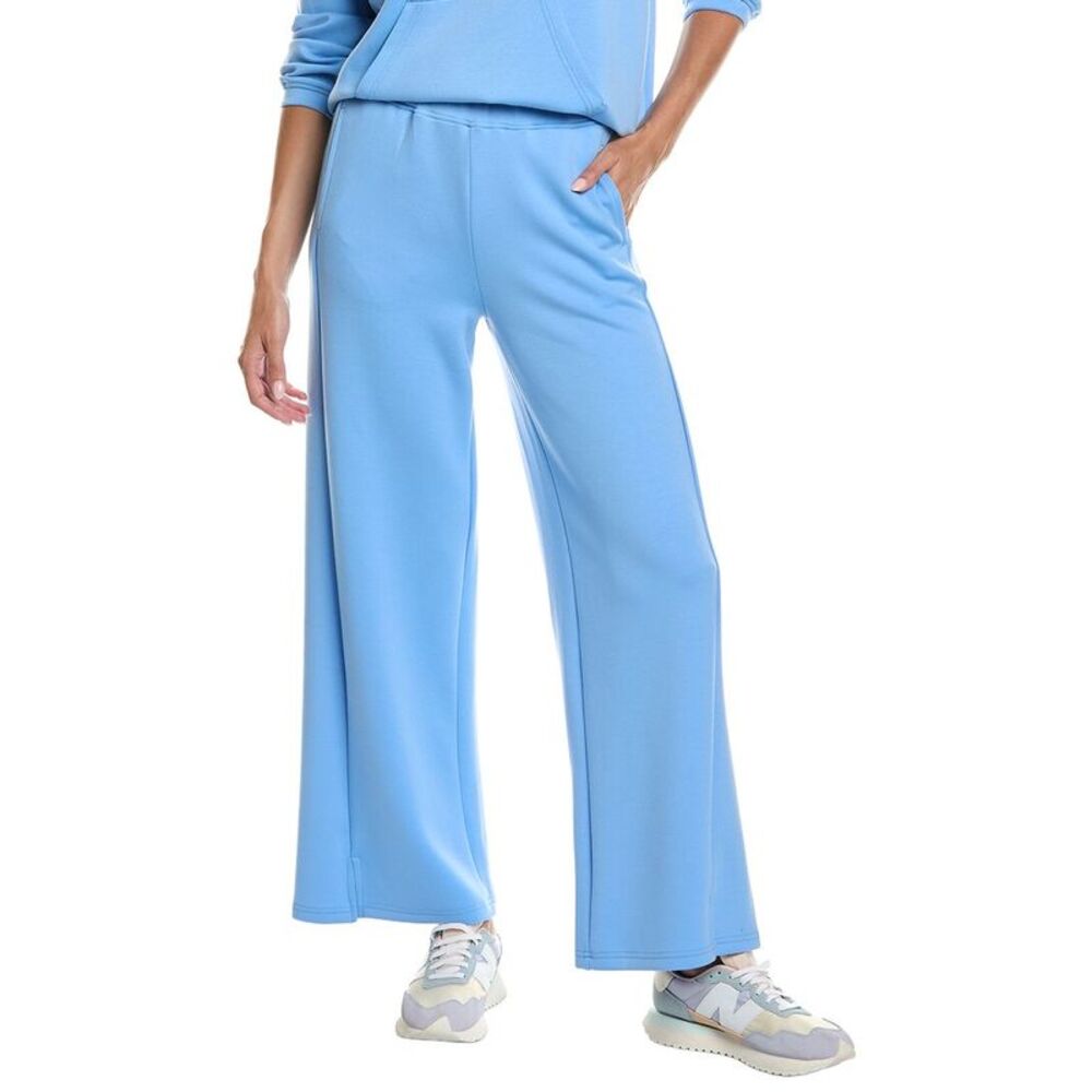 Vintage Havana Womens  Cloud Fleece Wide Leg Pant, Blue